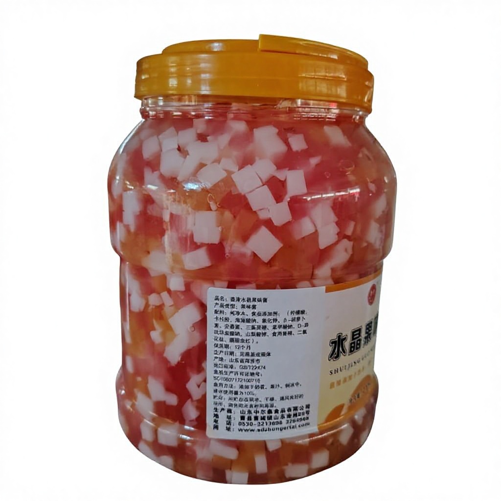 Crystal Fruit Sauce for Milk Tea & Bubble Tea 2.55kg Bulk Jar Natural Flavors 12-Month Shelf Life for Drinks & Shaved Ice
