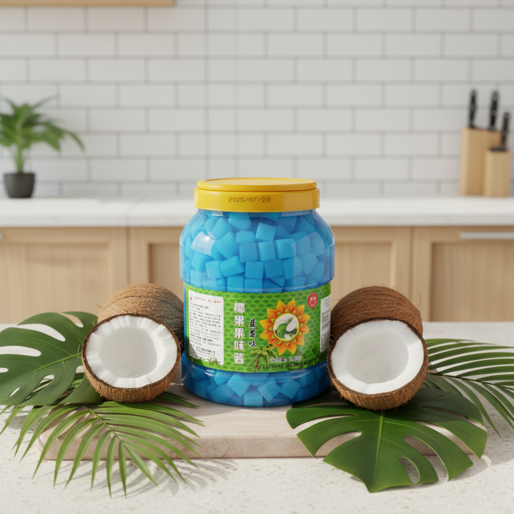 Blueberry Coconut Jelly Fruit Flavor Sauce for Bubble Tea Milk Tea 2.5kg Bulk Jar Ready-to-Use Topping 12-Month Shelf Life