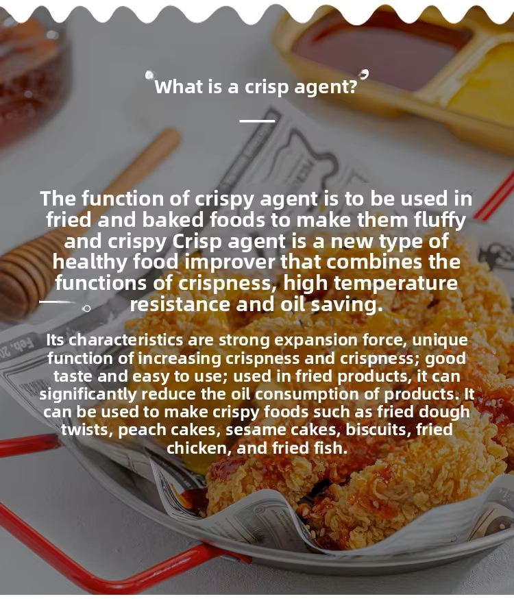 Crispy Agent (Aluminum - Free Compound Leavening Agent) - For Fried/Baked Foods, Oil - Saving & Crisp Texture, Food - Grade Improver