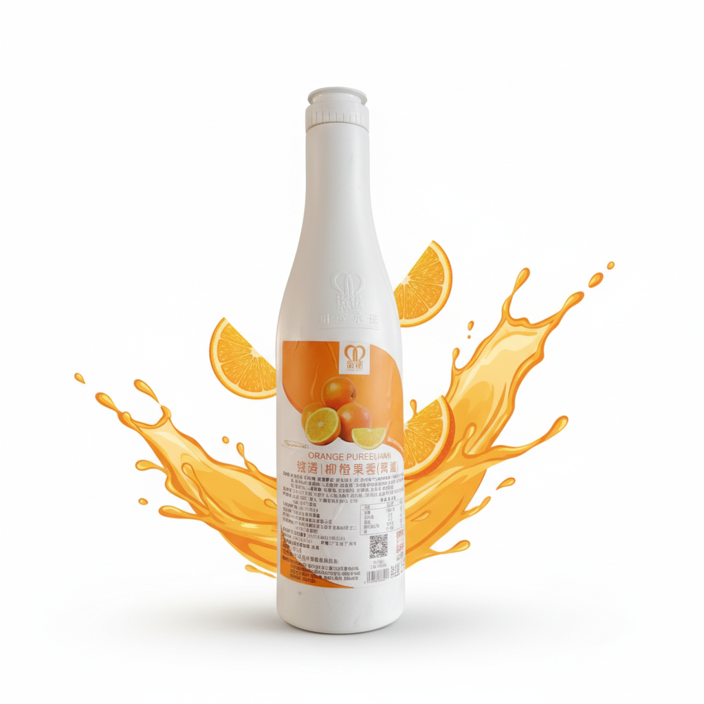 Orange Jam Fruit Flavor Sauce for Bubble Tea & Beverage Making 1.2kg Bulk Pack for Smoothies Juices & Cold Drinks